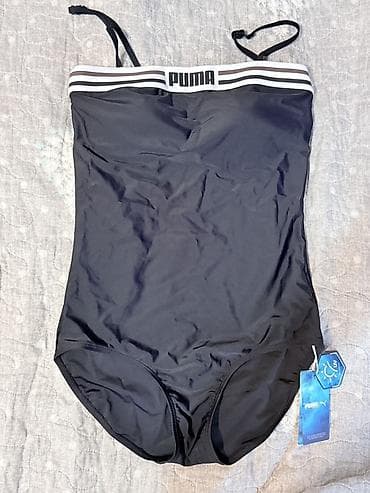 Личные вещи: Купальник PUMA SWIM, женский, слитный со съемной юбкой - Модель — 2