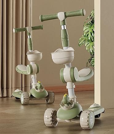 самокат для девочек: Детский самокат, Трёхколёсный, Новый — 1