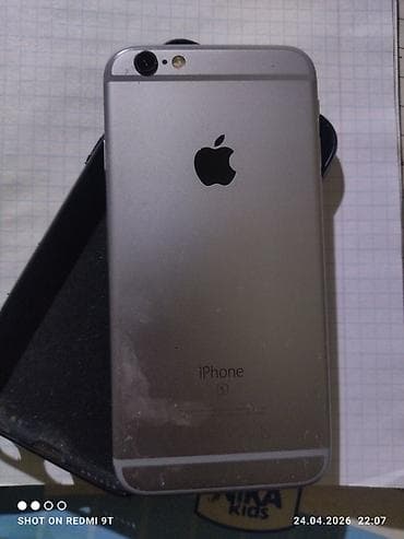 IPhone 6s, Б/у, 16 ГБ, Space Gray, Чехол, 100 %