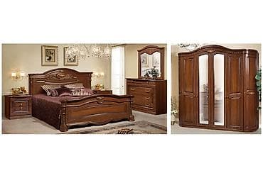Спальный гарнитур в классическом стиле, оттенок тёплый орех, резные