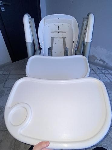 сумка оперативка: Стульчик для кормления, Б/у, Peg perego, Пластик, Трансформер, цвет - Белый, Самовывоз, Платная доставка — 2