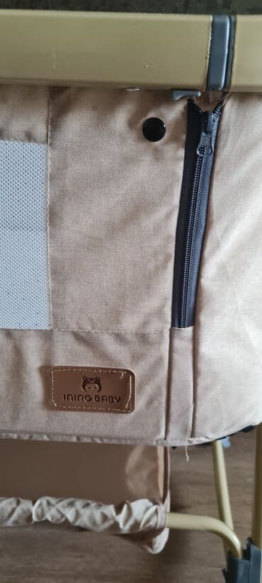 детская кроватка в люлькой: Люлька, Качалка, Колыбель, Металл, цвет - Бежевый, Самовывоз, Платная доставка — 5