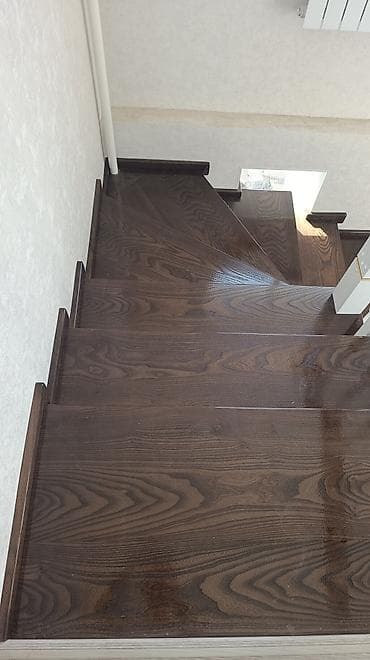 Рекламное оборудование: Лестница тепкич заказ алабыз Карагач . сосна. фанера шпон менен — 6