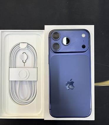 pocket 2: IPhone 17 Pro Max, Б/у, 256 ГБ, Синий, Кабель, Коробка, 100 % — 1