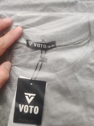 soft shell: Мужская футболка VOTO, серый меланж. - Классический крой с круглым — 4
