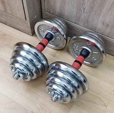 Велозапчасти: Гантели разборные хромированные Заводские Китай новые отличного — 1