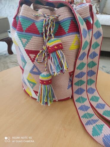 сумка ванс прозрачная оригинал: Сумка мочила с крючком,100 %хлопок — 5