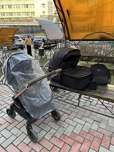 kidilo коляска: Детская коляска Kidilo 2 в 1 (люлька + прогулочный блок), цвет черный — 3