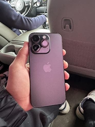 IPhone 14 Pro, Б/у, 256 ГБ, Черный, Защитное стекло, Чехол, 85 %
