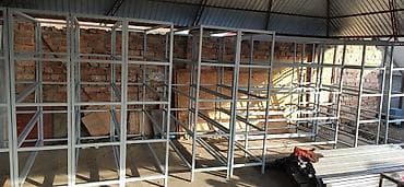 Этажерки для кухни: Продается стеллаж из профильной трубы размеры высота 1900мм Длина — 1