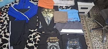 leopard 5: - Спортивный костюм Adidas: ветровка и штаны. - Несколько футболок с — 4