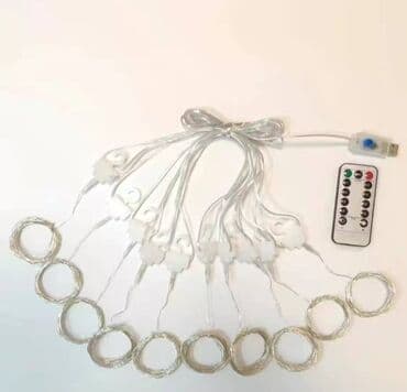 люстра продажа: Новогодняя Гирлянда‑занавес с тёплым белым светом и пультом ДУ — 3