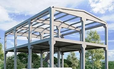 Железобетонные двускатные балки (фермы) для каркасов зданий