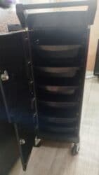 шиномонтажное оборудование для грузовых автомобилей бу: Парикмахерская тележка-органайзер на колесах - Цвет: черный — 6