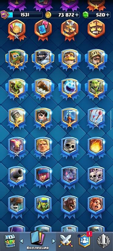 плестешен 3: Игровой аккаунт Clash Royale - Трофеи: ?лото: 73 872 - Изумруды: 520 — 1