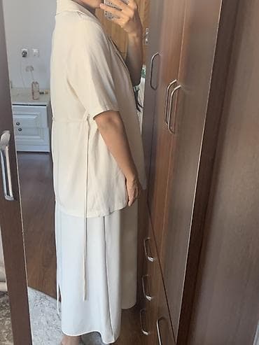 Костюм с юбкой, Модель юбки: Трапеция, Миди, Блузка, M — 7