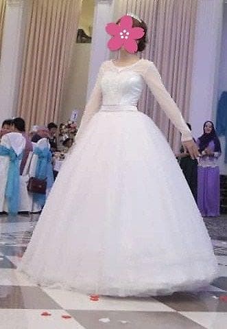 second hand: Свадебное платье, S, Рукава прозрачные, С корсетом, Жемчуг, Б/у — 2