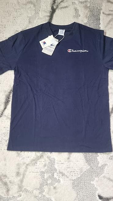 футболки champion мужские: Мужская футболка, 2XL, Champion, Новый, цвет - Синий, Бесплатная доставка — 2