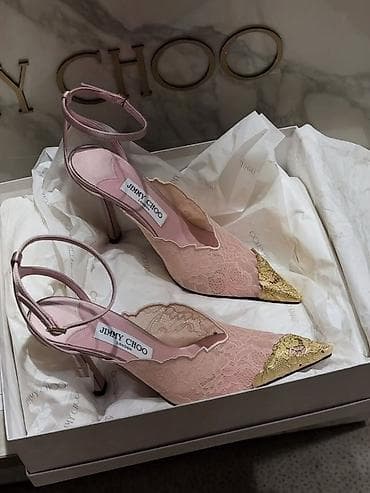 туфли джимми чу: Туфли-лодочки Jimmy Choo с кружевом и ремешком на щиколотке со всеми — 3
