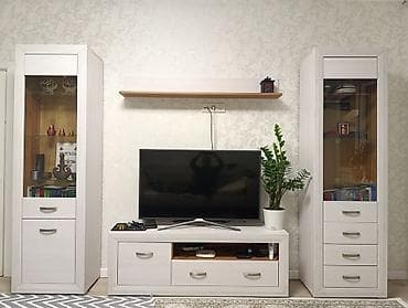 Стенка-шкаф, Тип стенки-шкафа: Модульная, Для зала, Особенности: С отделением под телевизор