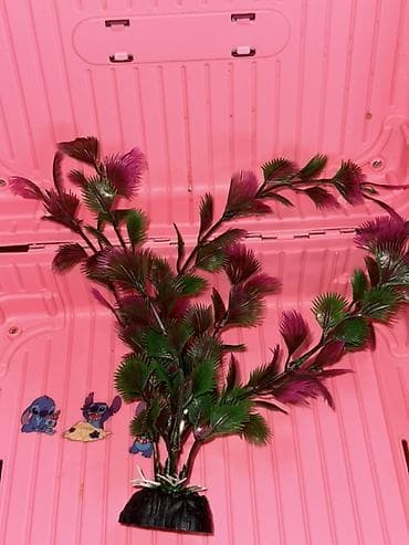 аквариум без рыб: Набор декоративных растений для аквариума (искусственные) - — 6