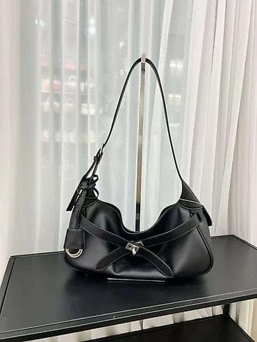 gestalt excalibur: Сумка-хобо из гладкой натуральной кожи, минималистичный дизайн нонейм — 1