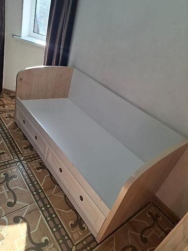 Детская односпальная кровать, Б/у, Для девочки, Для мальчика, С матрасом, Дерево, Самовывоз, Платная доставка at lalafo.kg Детская односпальная кровать, Б/у, Для девочки, Для мальчика, С матрасом, Дерево, Самовывоз, Платная доставка