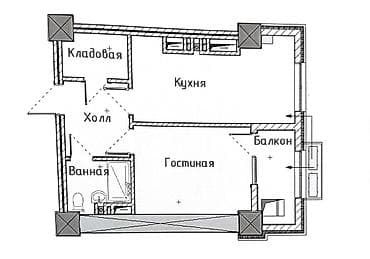 по низу рынка: 1 комната, 43 м², Асанбай мкр Элитка, 16 этаж, ПСО (под самоотделку) — 4