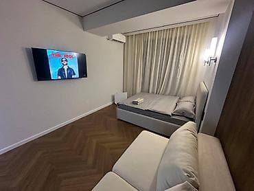 квартира бишкее: 1 комната, Люкс, элитка, 12 мкр, Душевая кабина, Постельное белье, Кондиционер — 3