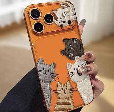 питинитка сатып алам: Чехол для iPhone 17promax с объёмной вышивкой «Котики» - Дизайн — 2