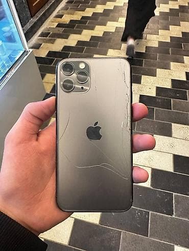 IPhone 11 Pro, Б/у, 256 ГБ, Графит, Защитное стекло, Чехол, 74 %