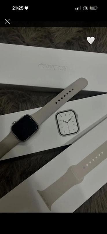 redmi 10 note: Apple Watch 7 в светлом корпусе с мягким силиконовым ремешком цвета — 1