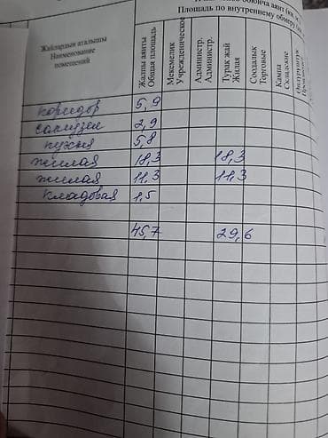 2 комнаты, 46 м², 104 серия, 3 этаж