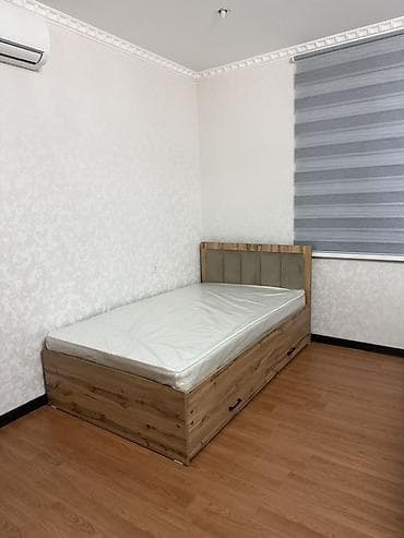 Керебеттер: Односпальная кровать с мягким изголовьем и выдвижными ящиками - — 3