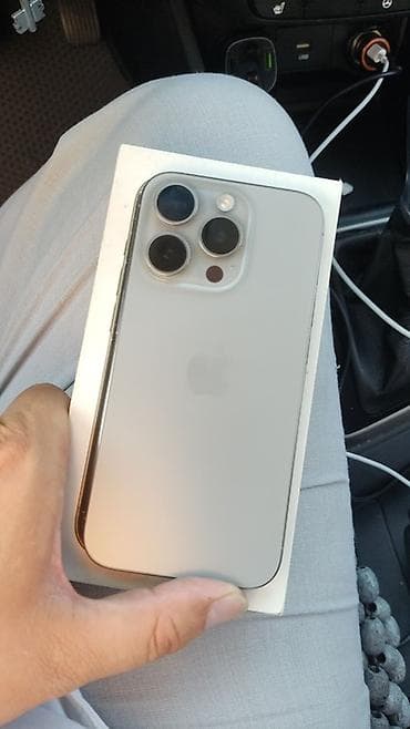 виктус 15: IPhone 15 Pro, Б/у, 128 ГБ, Natural Titanium, Коробка, 81 % — 1