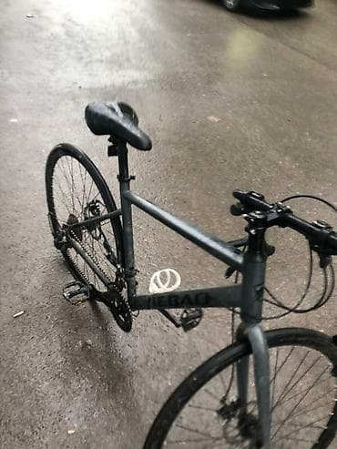 велик шосейник: Городской/фитнес‑велосипед с рулём-бараном - Лёгкая алюминиевая рама — 4