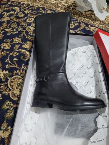 обувь для работы: Сапоги, 39, Pierre Cardin, Новый, цвет - Черный, Бесплатная доставка — 3