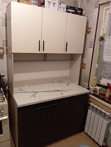 Окна и комплектующие: Кухонный гарнитур, цвет - Белый, ДСП — 1