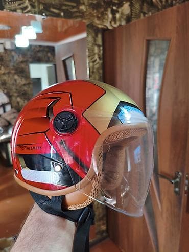 божьи коровки: Детский открытый шлем для велосипеда/самоката/роликов с визором - — 1