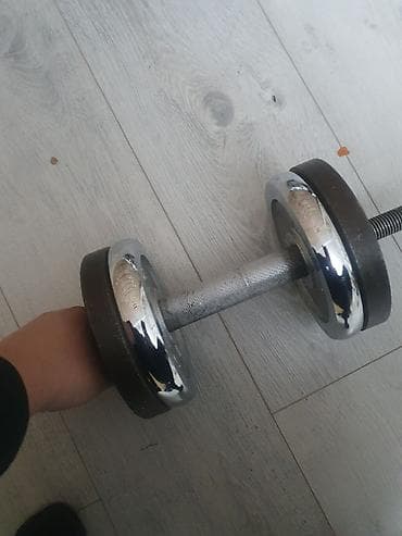 Разборная гантель с металлическим грифом и дисками 12кг - Тип at lalafo.kg Разборная гантель с металлическим грифом и дисками 12кг - Тип