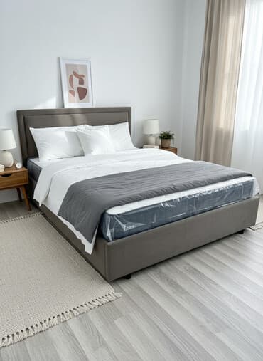куплю двуспальную кровать: Кровать с мягким изголовьем Монако. Простой и лаконичный дизайн — 1