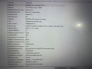 Игровой ноутбук HP OMEN by HP Laptop 15-dc0xxx Основные