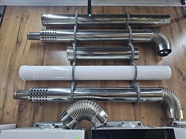 Дымоходы: Дымоход для газового котла, Материал: Нержавейка, Конструкция: Коаксиальный, Диаметр: 100 мм — 2