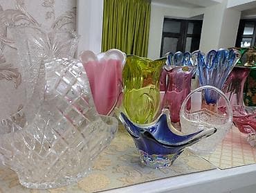 Освещение: Коллекция декоративных ваз и конфетниц из стекла и хрусталя. Состав — 2