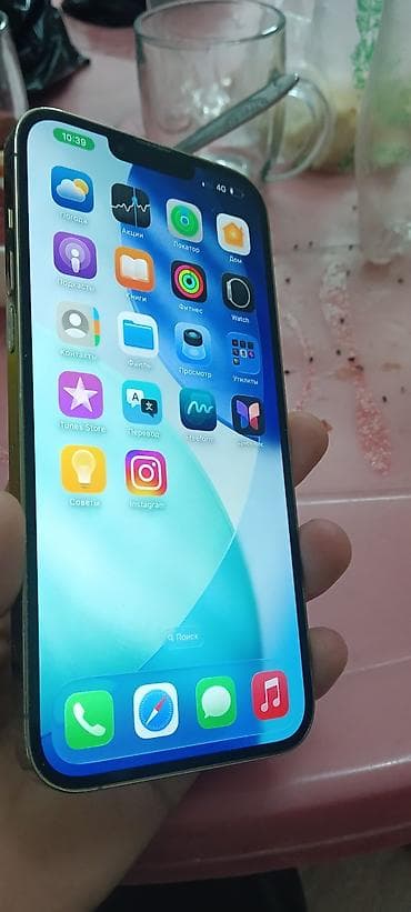 IPhone 13 Pro Max, Б/у, 512 ГБ, Серебристый, Защитное стекло, 91 %