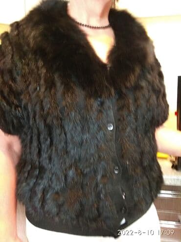 tech fleese: Распродажа манто натуральный мех Кролик на трикотаже.Воротник Писец — 6