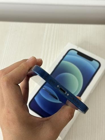 i phon: IPhone 12, Б/у, 64 ГБ, Синий, Коробка, 76 % — 8