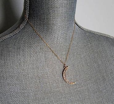 полу месяц: Цепочка, ожерелье с подвеской в ​​виде луны из сплава ювелирного — 4