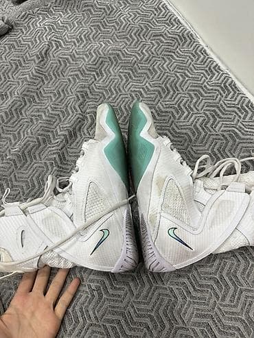 дутые кроссовки: Боксерки Nike (высокая модель) Размер 42 - Цвет: белый с яркими — 4