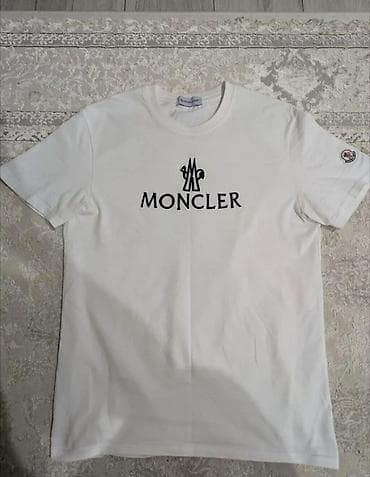 Мужская футболка, Стандарт, Moncler, Новый, цвет - Белый, Платная доставка